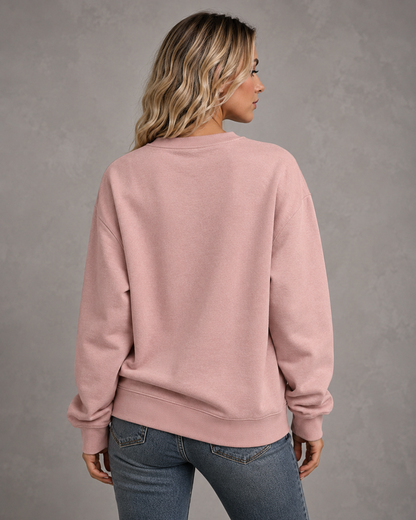Women's Graphic Sweatshirt - Leopard Heart Drop Shoulder