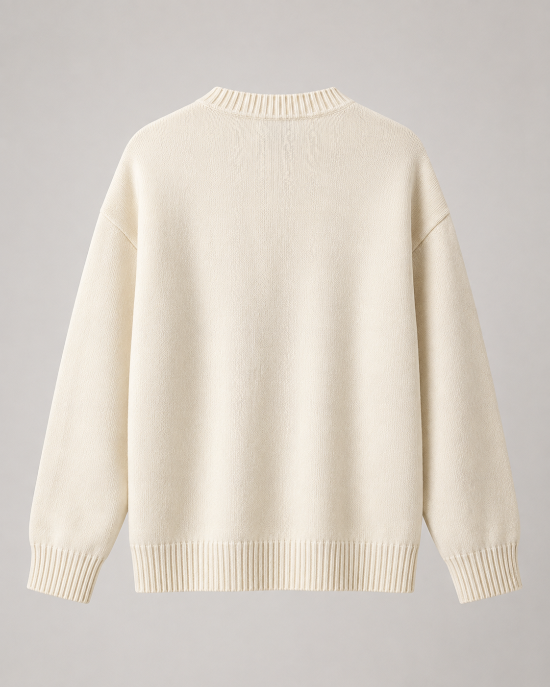 Women's Knit Sweater - Heart Textured Drop Shoulder