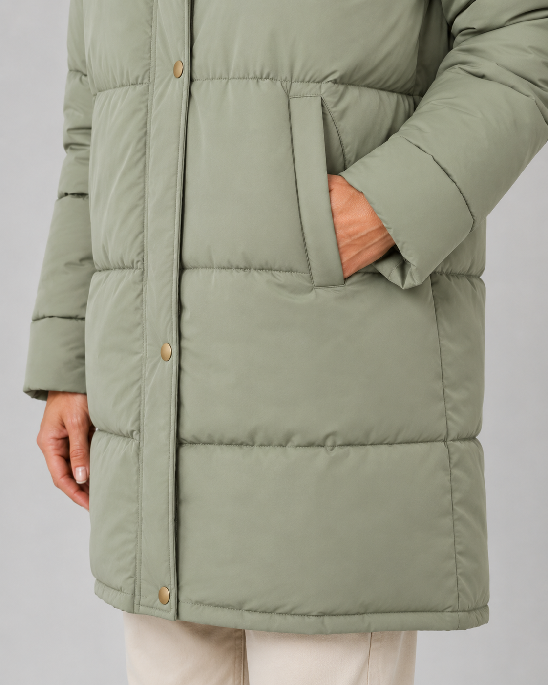 Women's Puffer Coat - Hooded Longline Winter Jacket