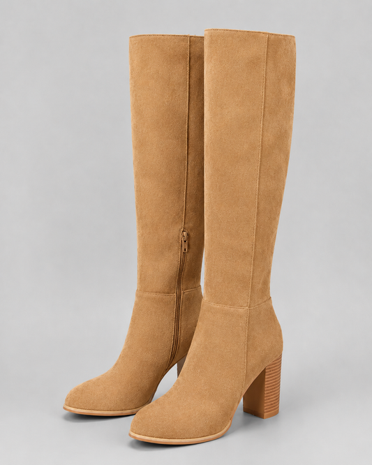 Women's Knee High Boots - Block Heel Tall Boots