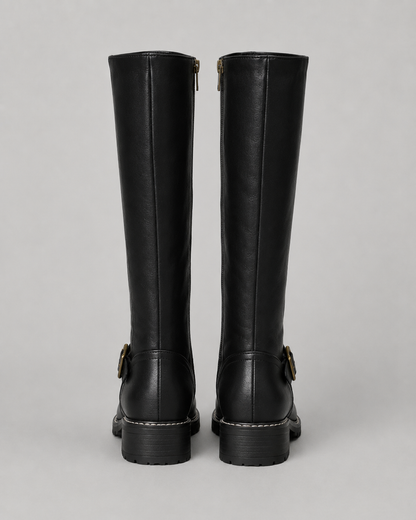 Women's Knee High Boots - Buckle Detail Tall Boots