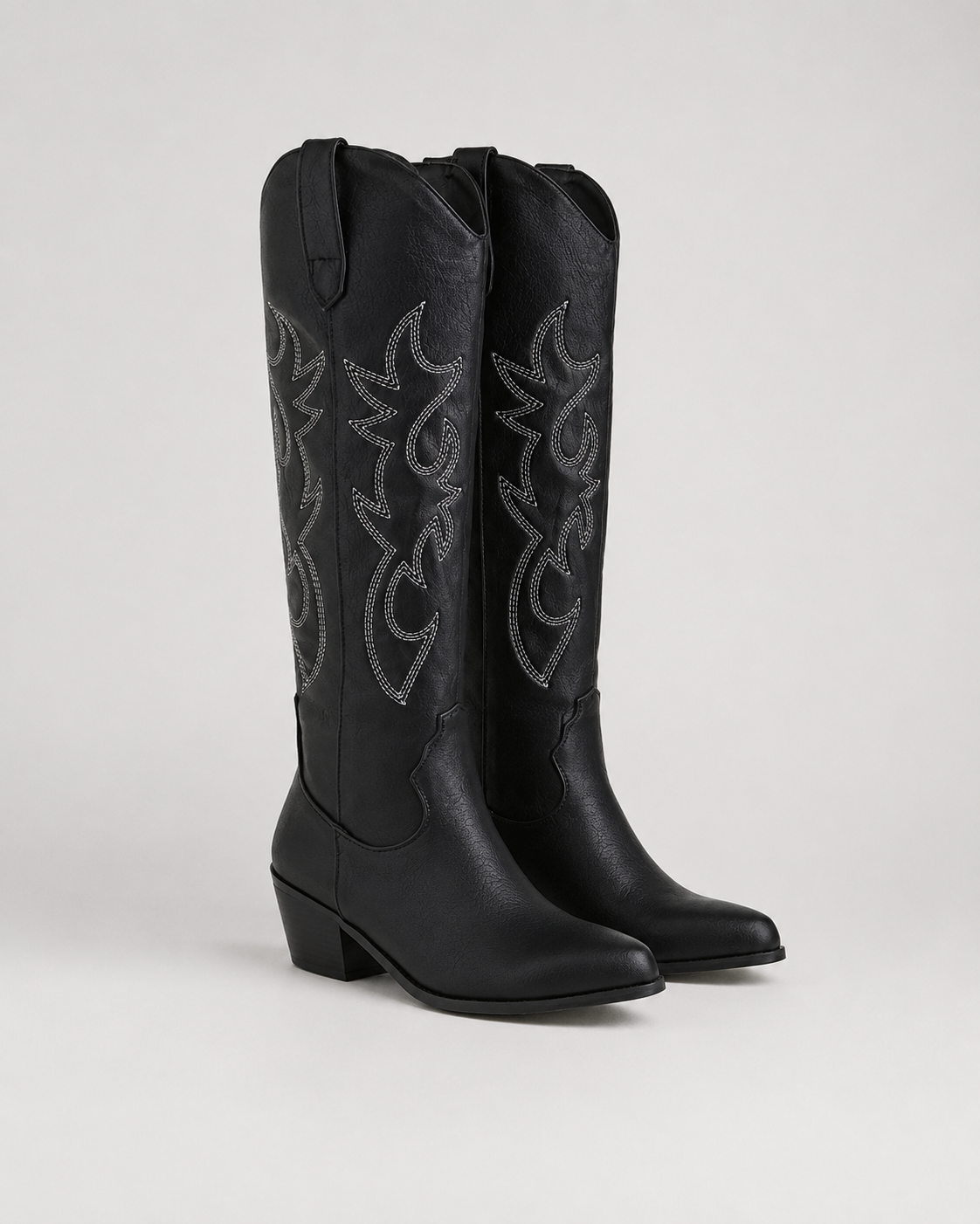 Women's Cowboy Boots - Knee High Embroidered Western Boots