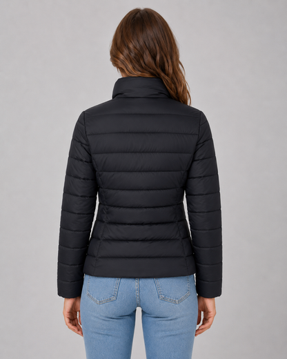 Women's Puffer Jacket - Lightweight Stand Collar Quilted Jacket