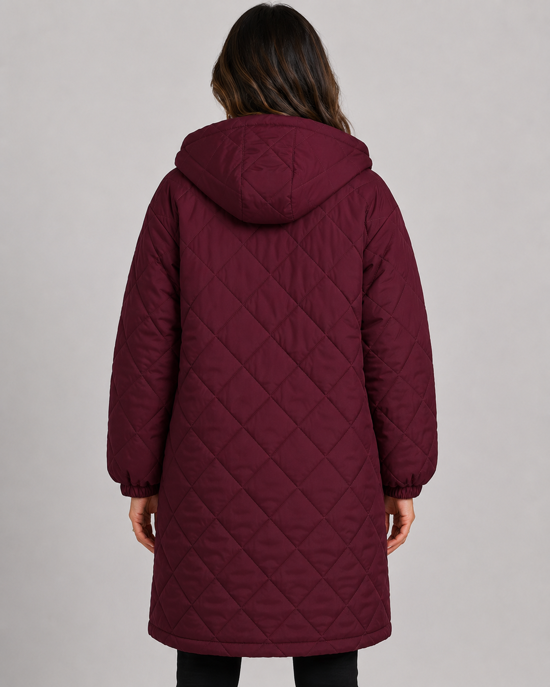 Women's Long Puffer Coat - Quilted Winter Jacket Relaxed Fit