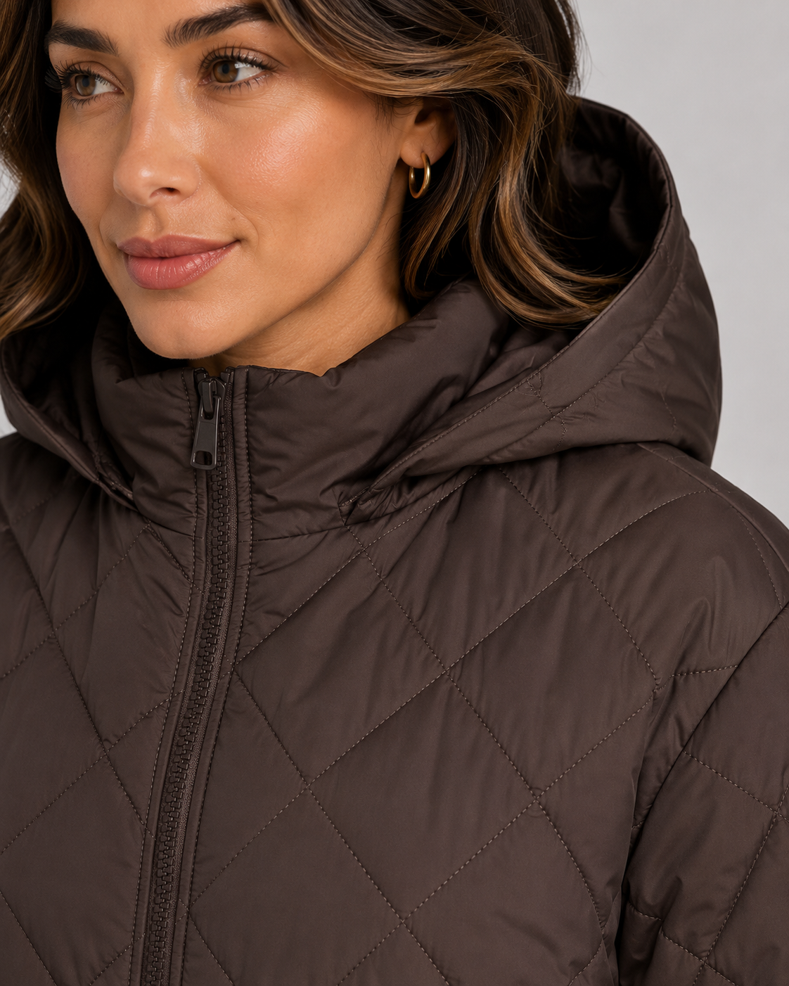 Women's Long Puffer Coat - Quilted Winter Jacket Relaxed Fit