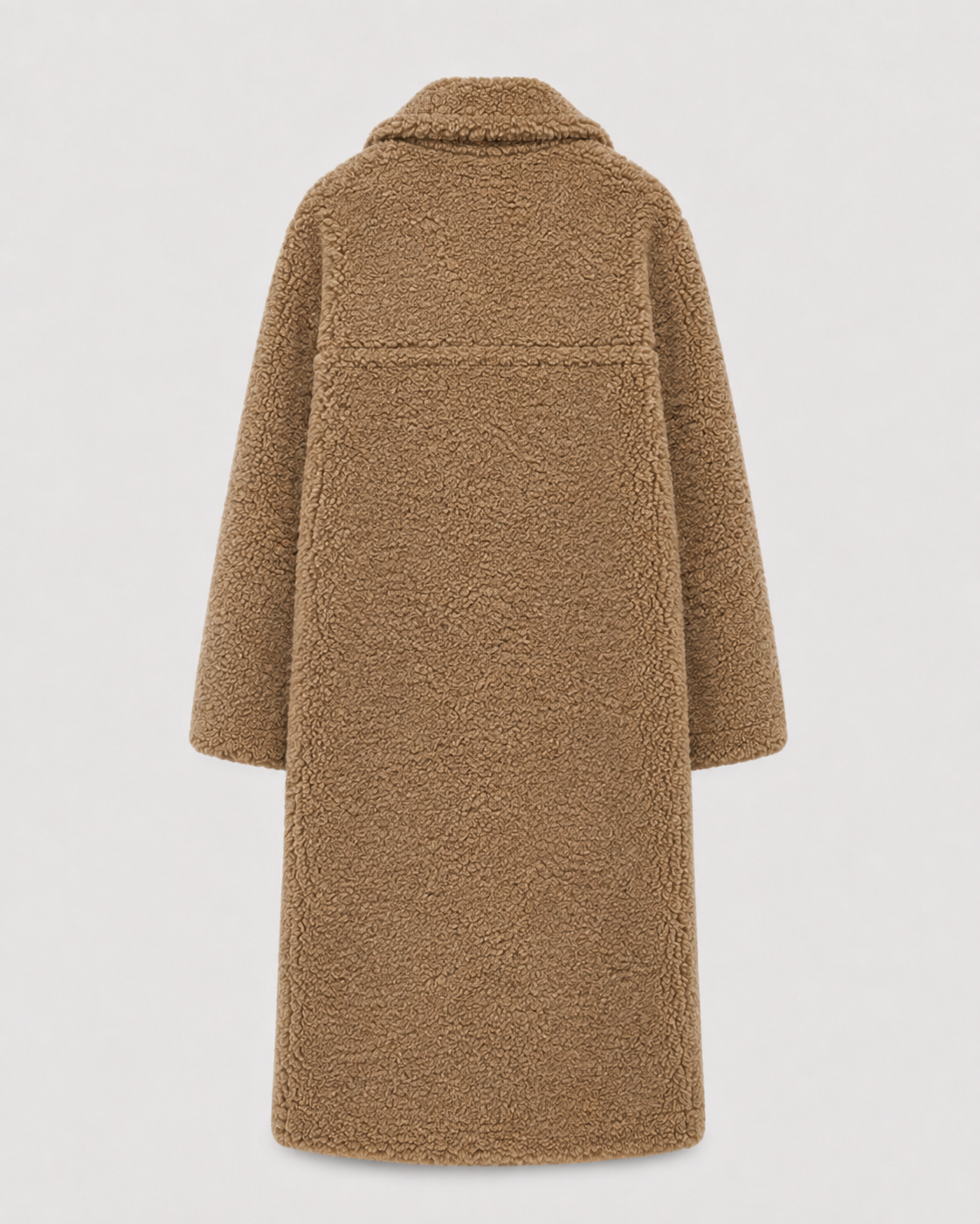 Women's Teddy Coat - Long Double Breasted Oversized Lapel