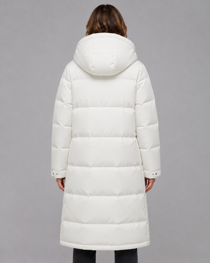 Women's Winter Parka - Longline Hooded Puffer Coat