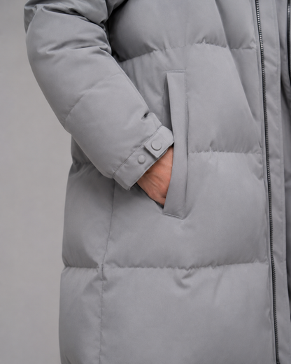 Women's Winter Parka - Longline Hooded Puffer Coat
