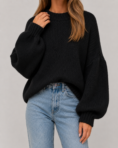 Women's Chunky Knit Sweater - Oversized Relaxed Fit