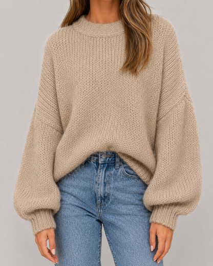 Women's Chunky Knit Sweater - Oversized Relaxed Fit