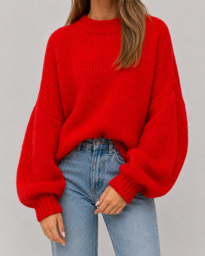 Women's Chunky Knit Sweater - Oversized Relaxed Fit