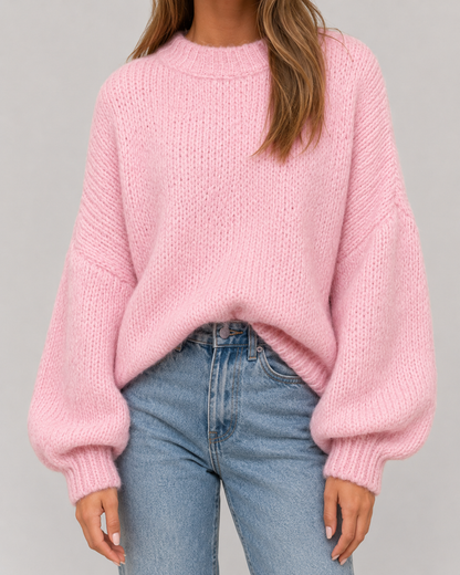 Women's Chunky Knit Sweater - Oversized Relaxed Fit