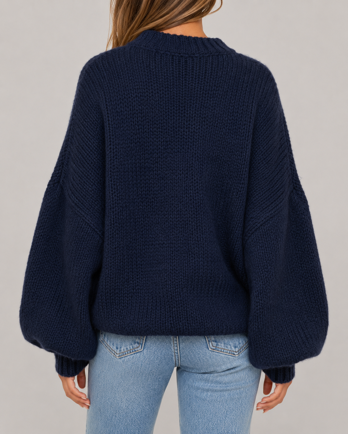 Women's Chunky Knit Sweater - Oversized Relaxed Fit