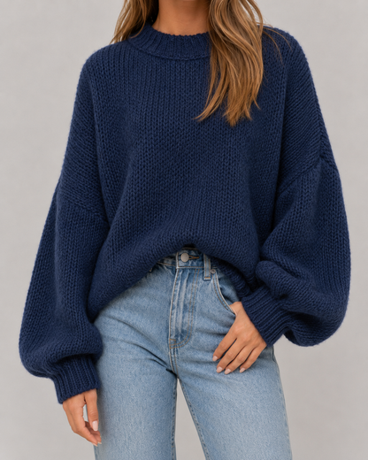 Women's Chunky Knit Sweater - Oversized Relaxed Fit