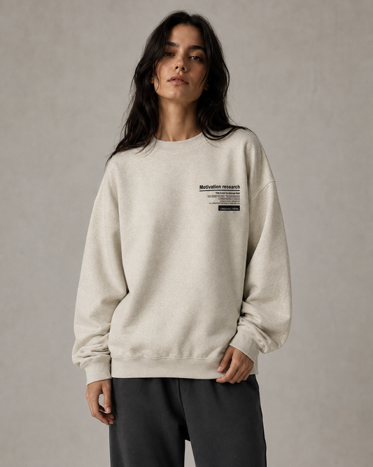 Women's Graphic Sweatshirt - Oversized Drop Shoulder Crew Neck