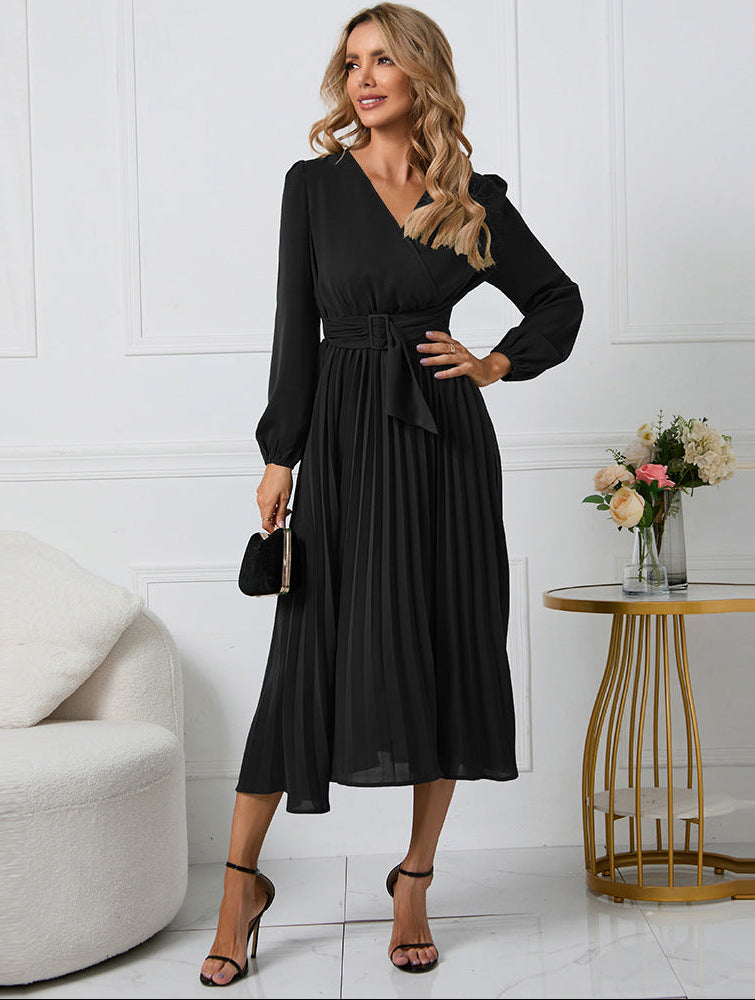 Montrella | Sophisticated Summer Wedding Guest Dress with Belted Waist Design