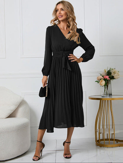 Montrella | Sophisticated Summer Wedding Guest Dress with Belted Waist Design