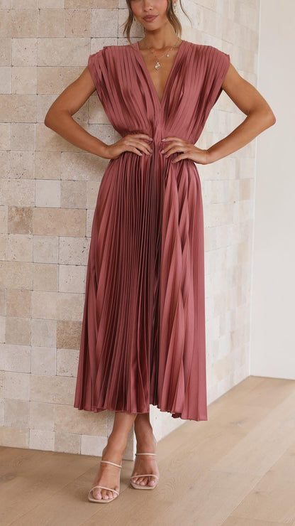 Quenvyn | Pleated Wedding Guest Dress Women Fashion Style