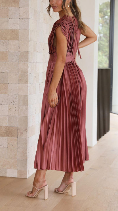 Quenvyn | Pleated Wedding Guest Dress Women Fashion Style