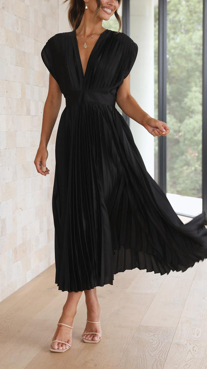 Quenvyn | Pleated Wedding Guest Dress Women Fashion Style
