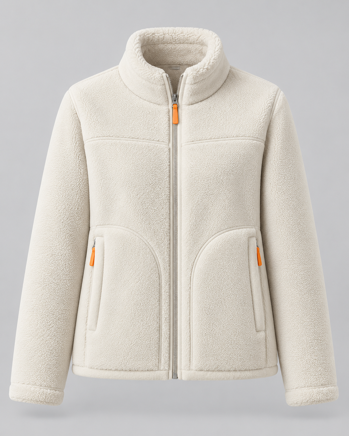 Women's Sherpa Fleece Jacket - Zip Up Winter Coat with Pockets