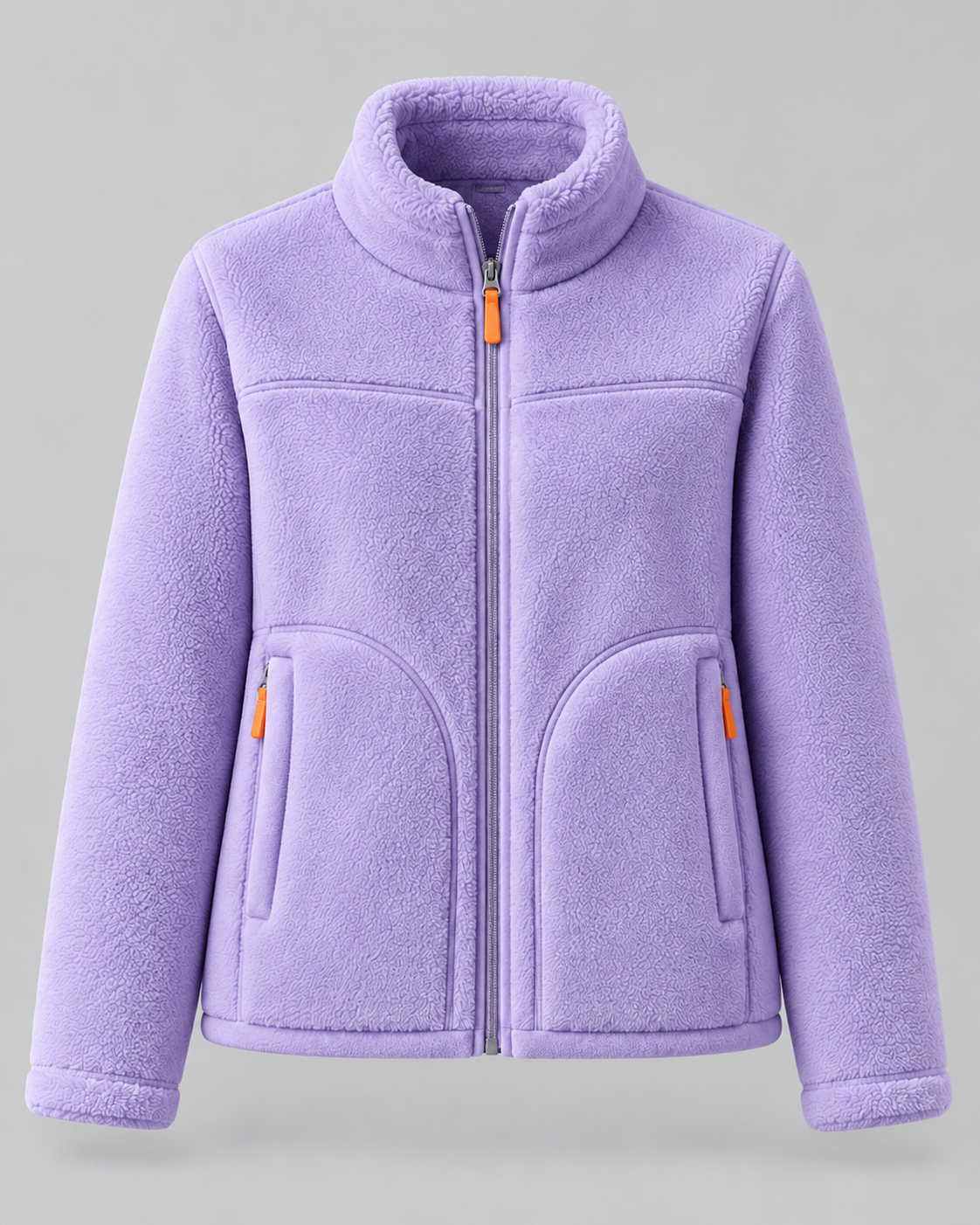 Women's Sherpa Fleece Jacket - Zip Up Winter Coat with Pockets