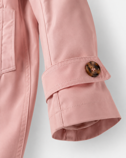 Women's Short Trench Coat - Single Breasted Casual Jacket
