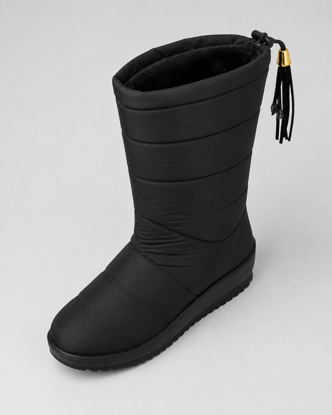Women's Snow Boots - Quilted Padded Mid Calf Boots