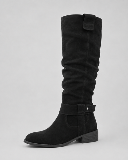 Women's Suede Knee High Boots - Tall Winter Boots