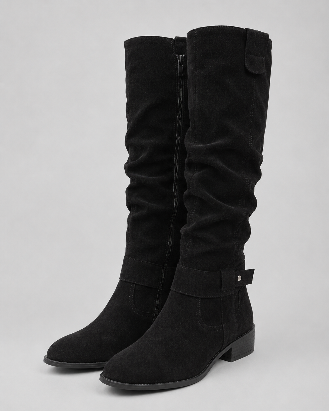 Women's Suede Knee High Boots - Tall Winter Boots