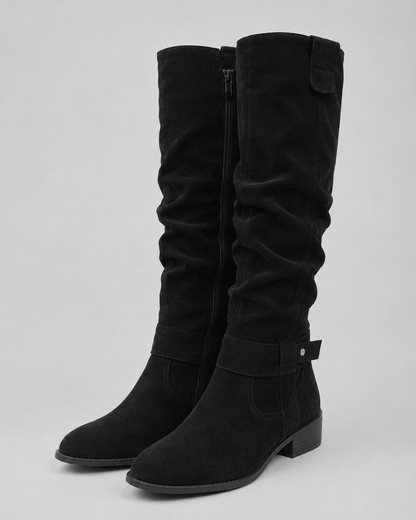 Women's Suede Knee High Boots - Tall Winter Boots