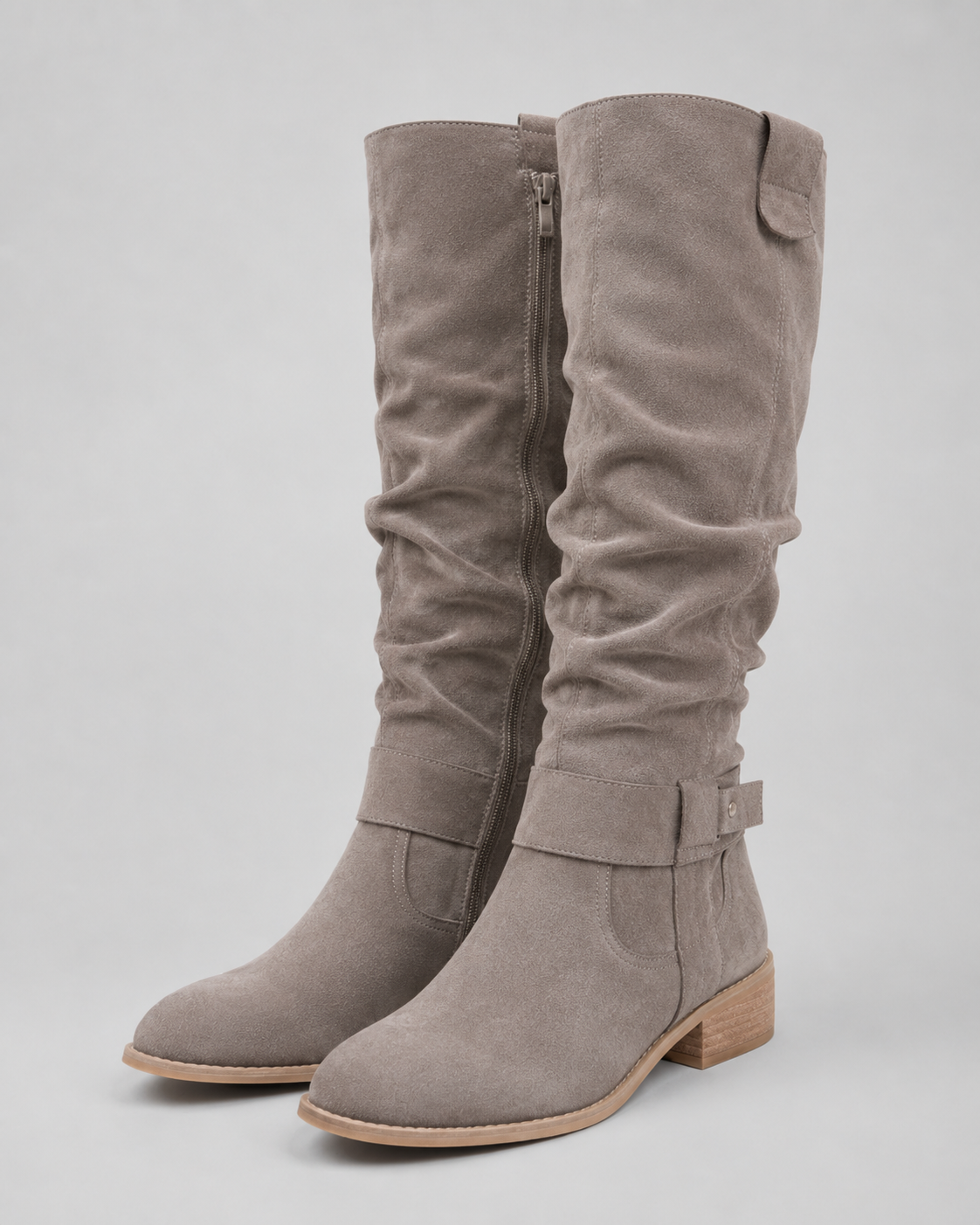 Women's Suede Knee High Boots - Tall Winter Boots
