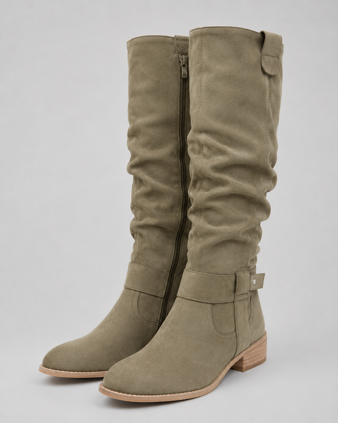 Women's Suede Knee High Boots - Tall Winter Boots