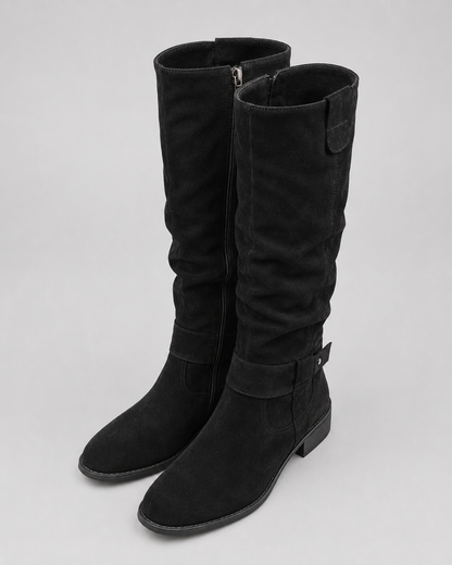 Women's Suede Knee High Boots - Tall Winter Boots