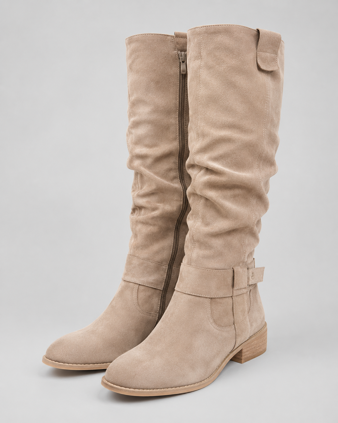 Women's Suede Knee High Boots - Tall Winter Boots