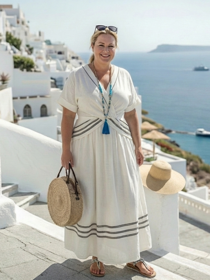 Brynelle | Modern Wrap Midi Wedding Guest Dress for Women