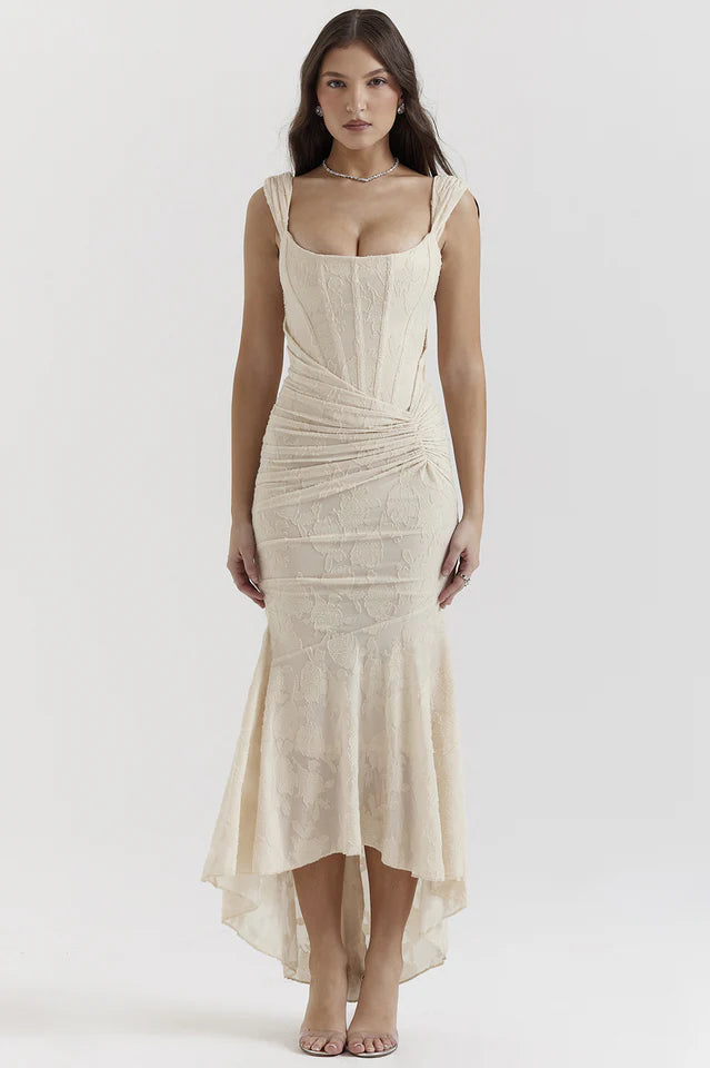 Zoralise | Floral Wedding Guest Dress with Elegant Feminine Style