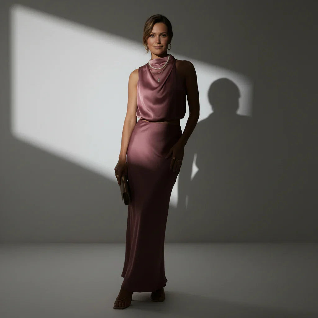Elise | Festive Crop Top and Skirt Set for Trendy Occasions
